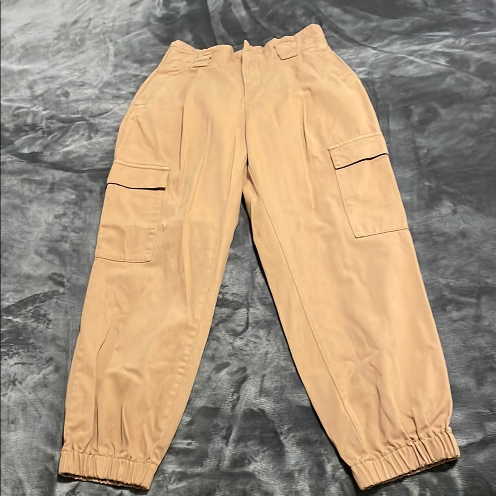 Casual Tan Cargo Joggers